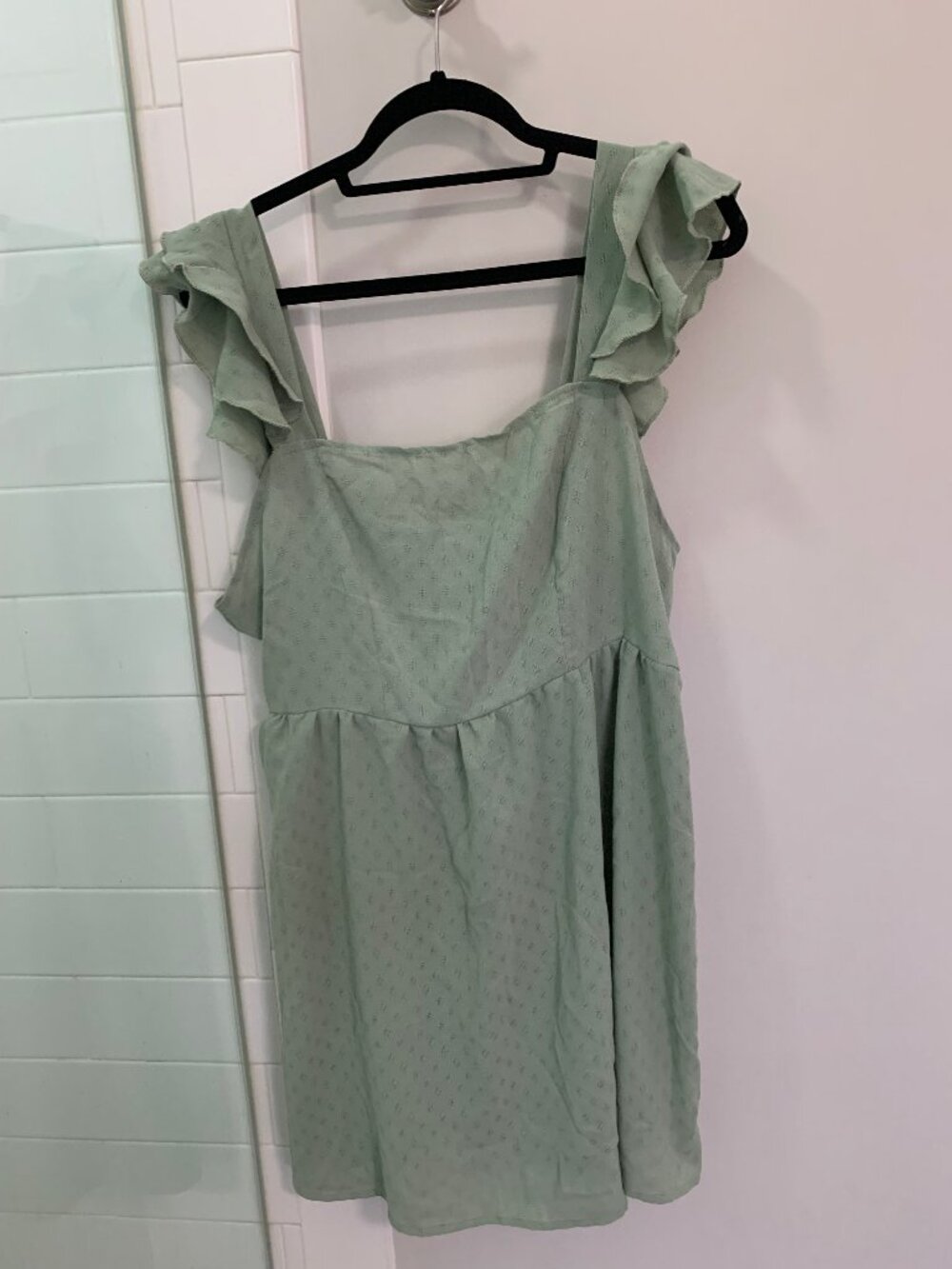 SHEIN Curve Olive Green Sleeveless square neck Dress 1XL